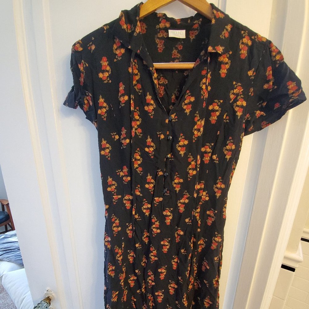 Black button down dress